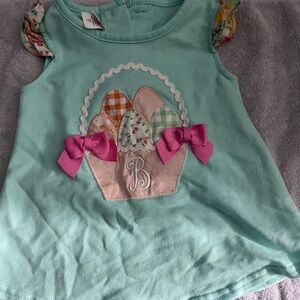Initial B Easter Egg Mint Tunic 2T